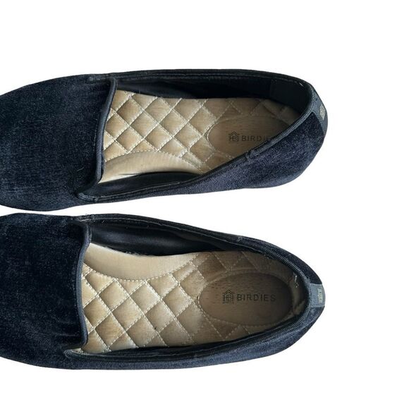 Birdies The Starling Flats in Black Velvet Size 9 - Picture 5 of 8